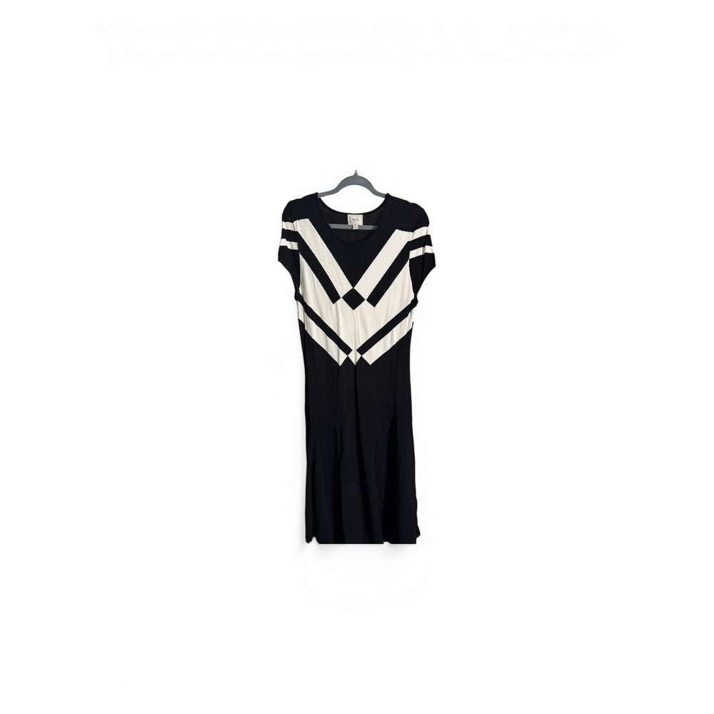eci new york Black/White Geometric dress XL - Picture 2 of 7